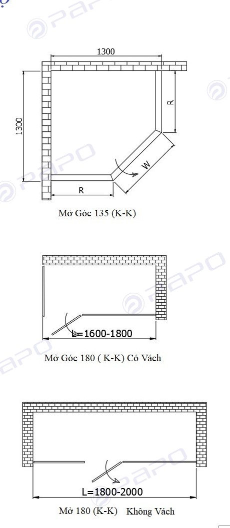 bản vẽ cabin tắm cửa mở đồng bộ